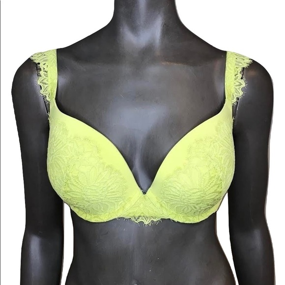 aerie Other - NWT aerie Pale Green Floral Lace Push Up Bra 32DDD
